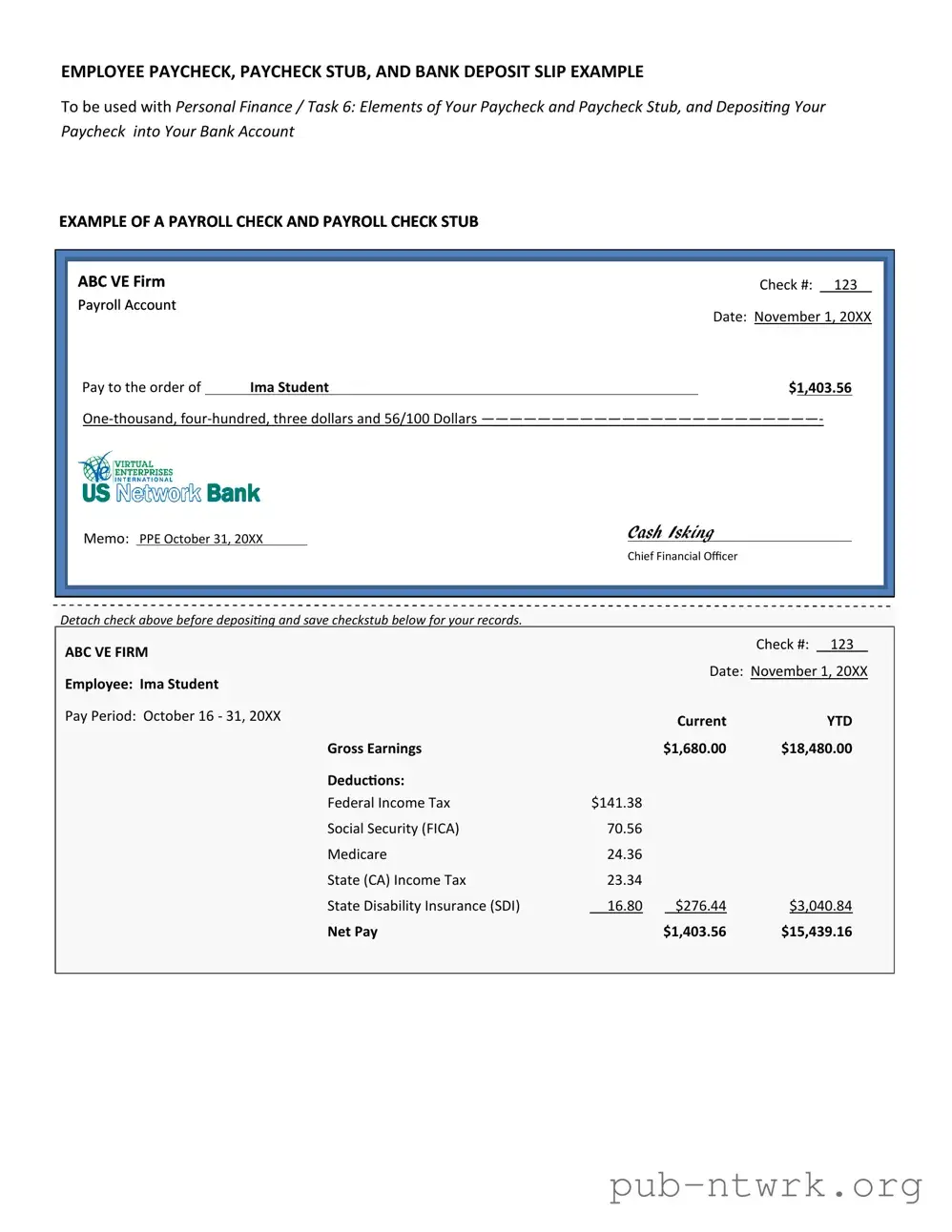 Blank Payroll Check PDF Form
