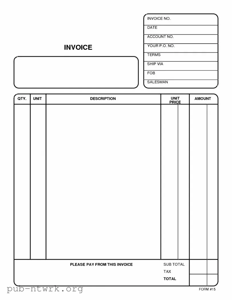 Blank Free And Invoice Pdf PDF Form