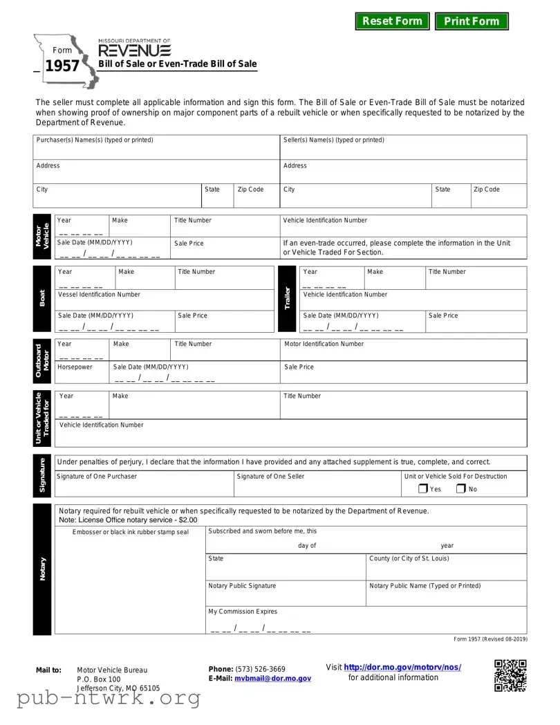 Blank BOS PDF Form