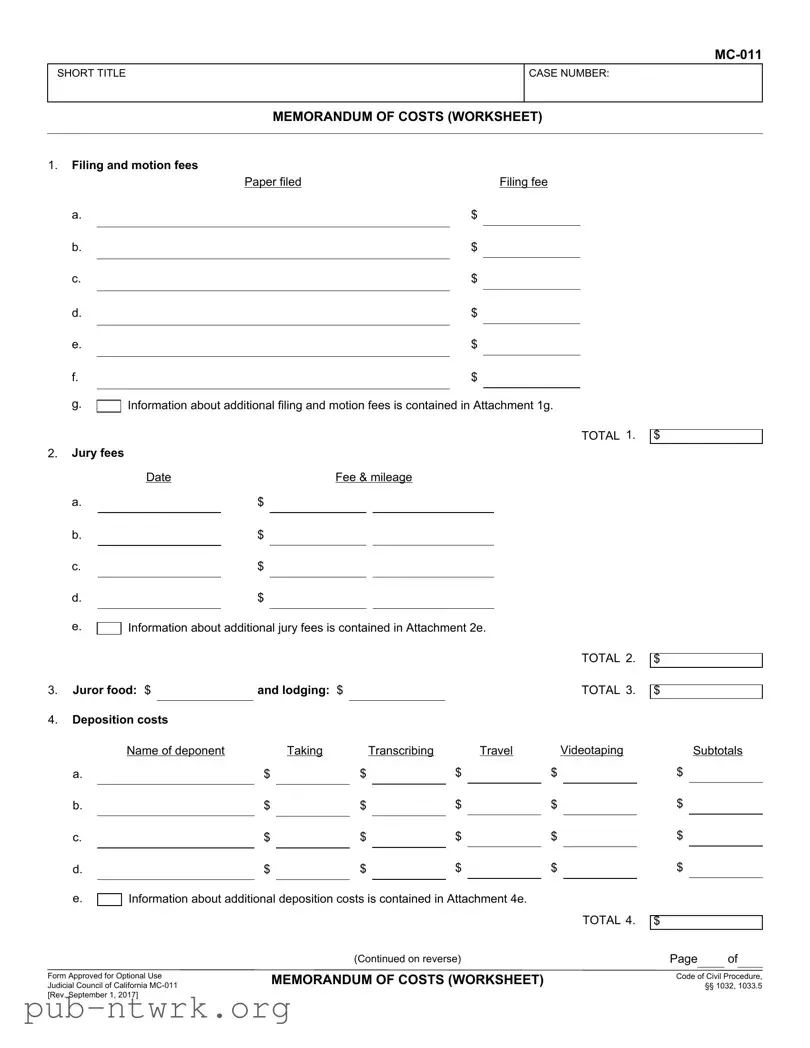 Blank California Mc 011 PDF Form