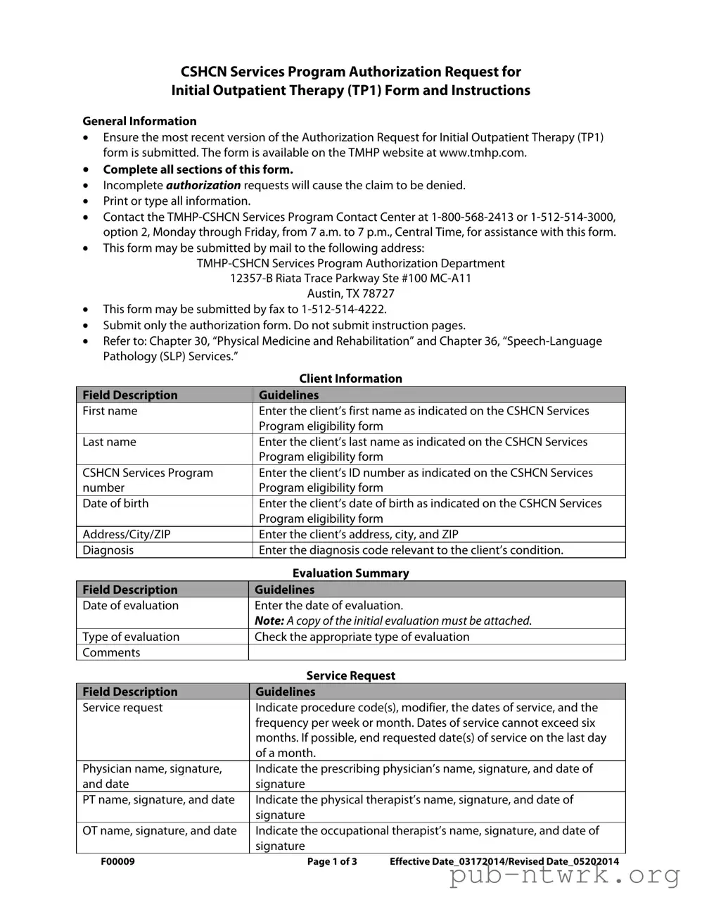 Blank Texas Medicaid Tp 1 PDF Form