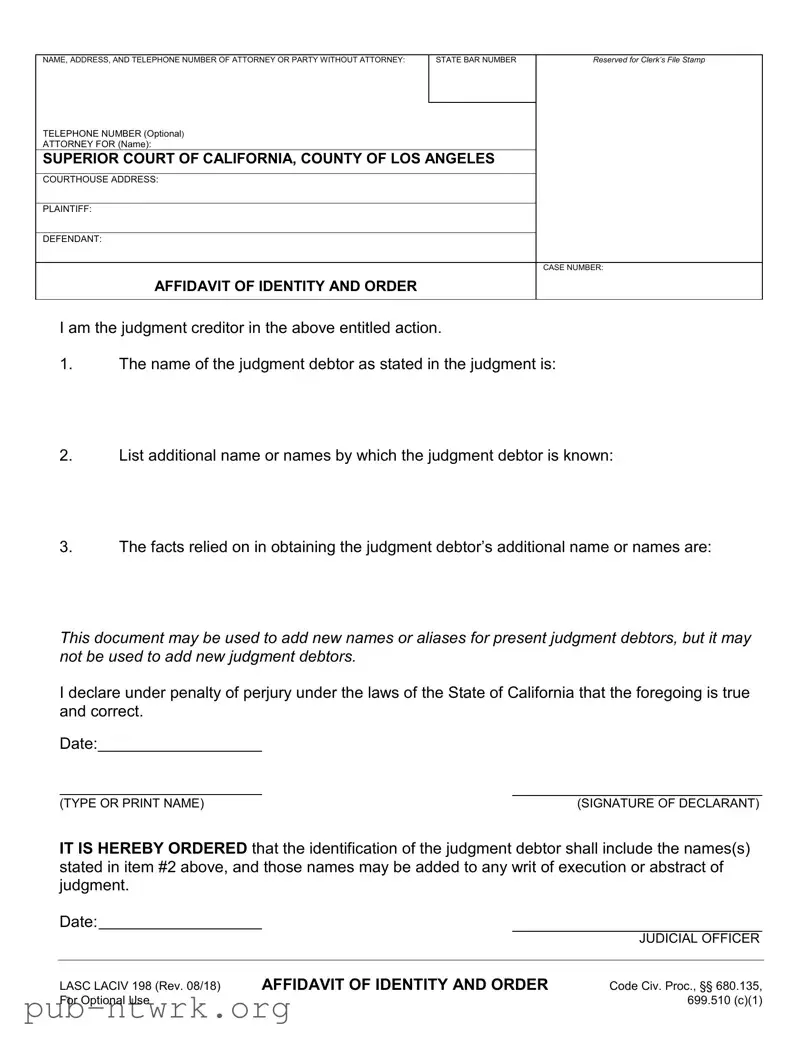 Blank California Laciv 198 PDF Form