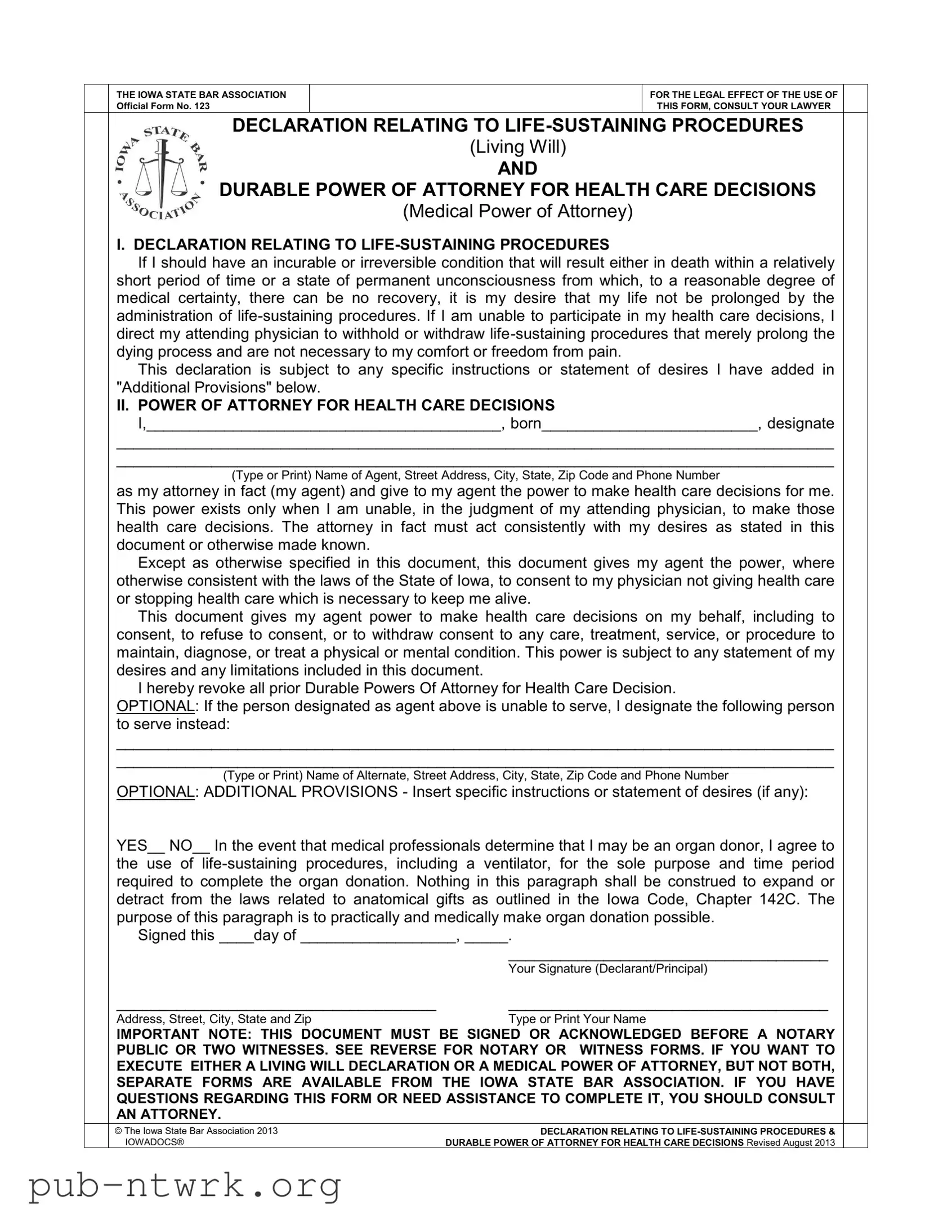 Blank Iowa 123 PDF Form