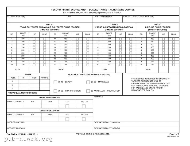 Blank Da 5790 R PDF Form