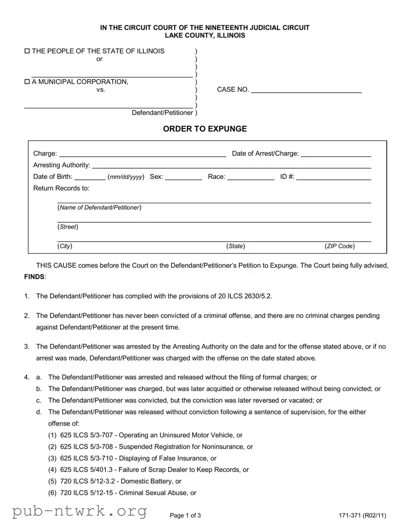 Blank Illinois 171 371 PDF Form