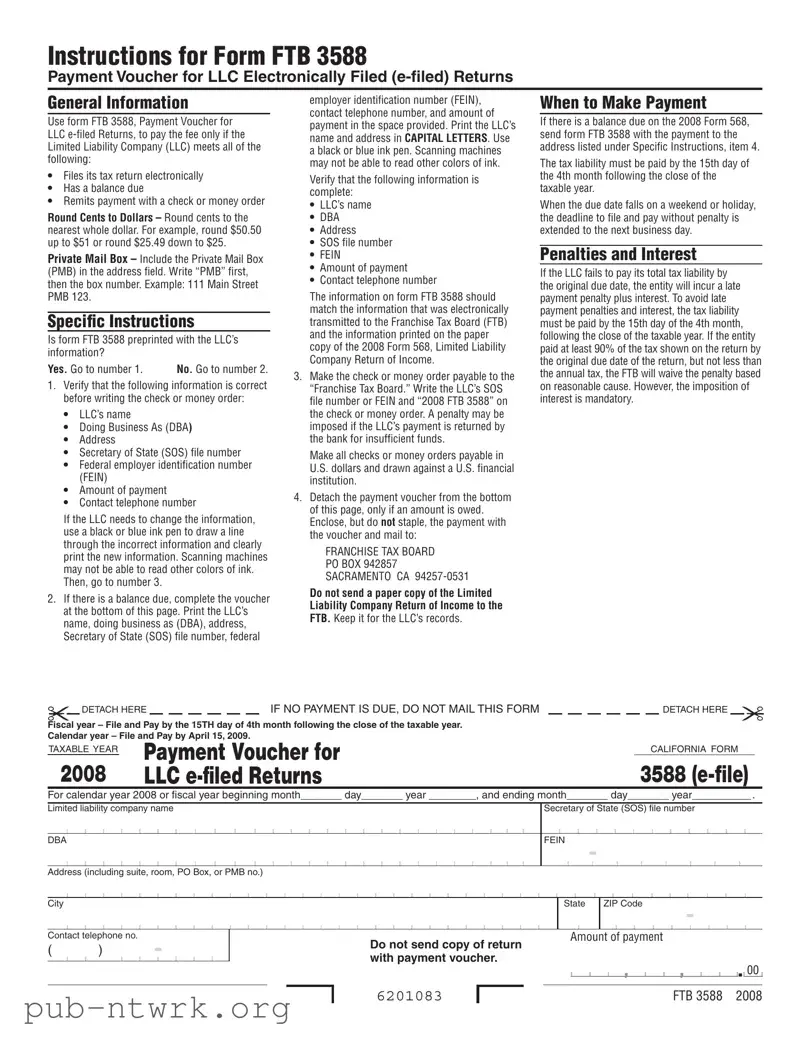 Blank California 3588 PDF Form