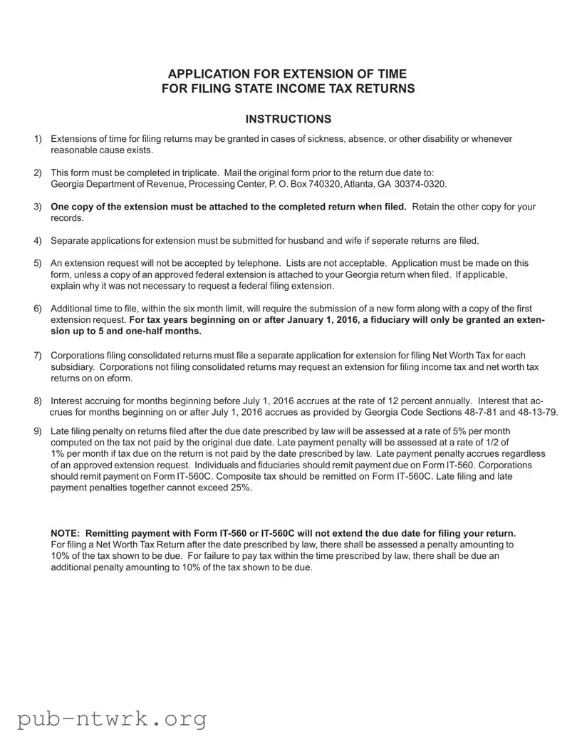 Blank Georgia It 303 PDF Form