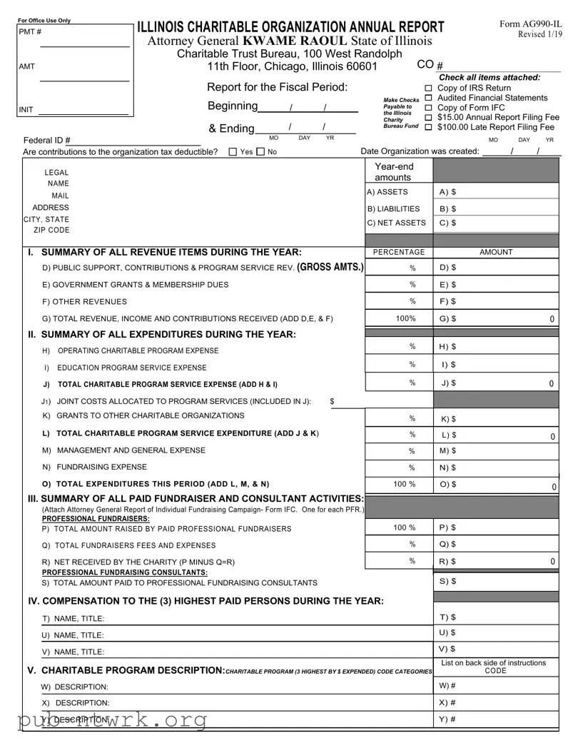 Blank Illinois Ag990 PDF Form