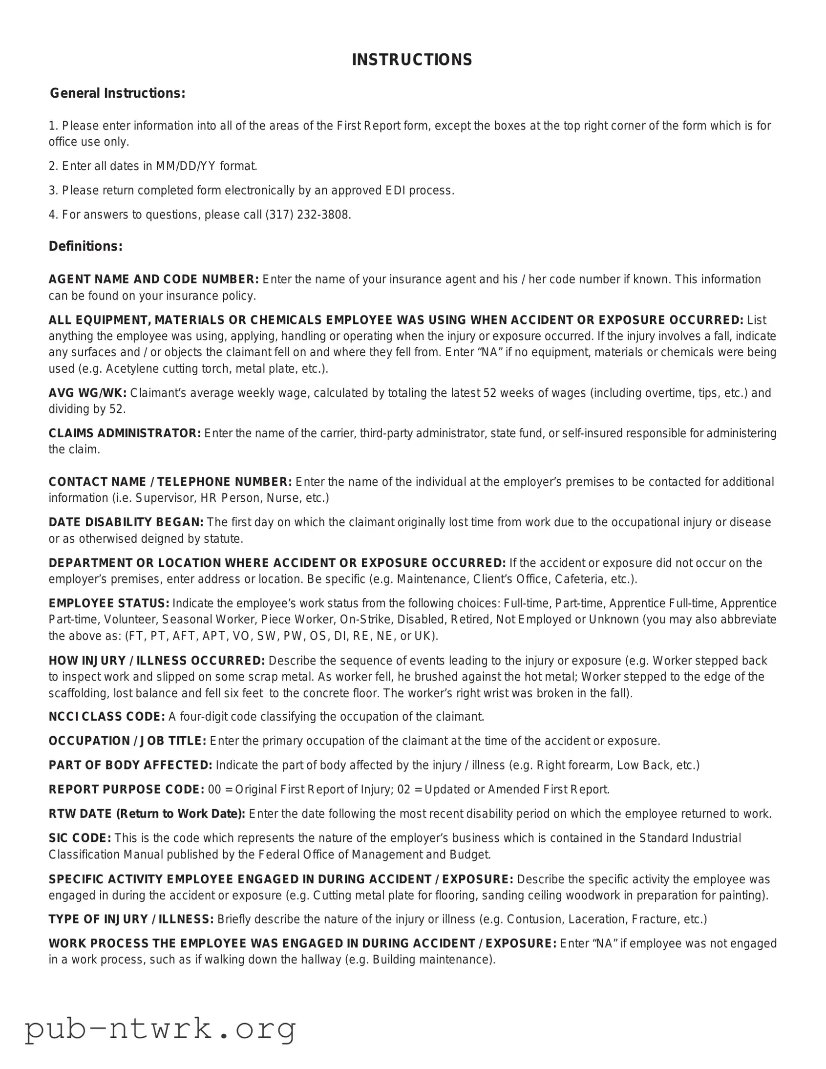 Blank Indiana State 34401 PDF Form