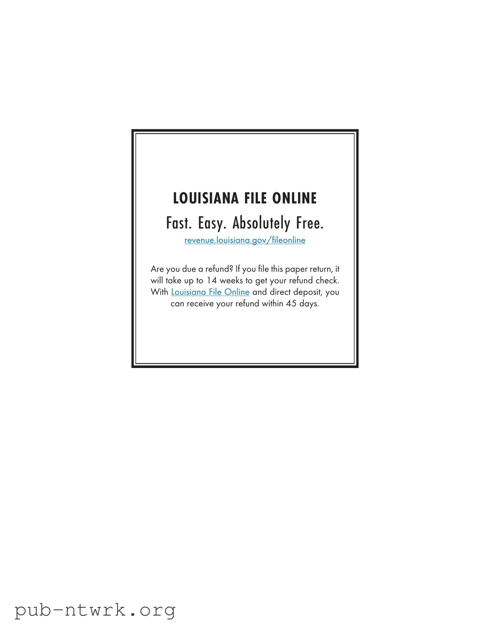 Blank It 540 2D Louisiana PDF Form