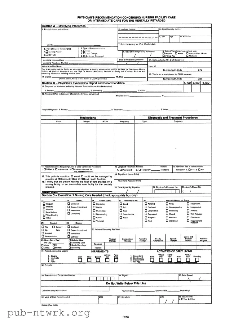 Blank Georgia Dma 6 PDF Form