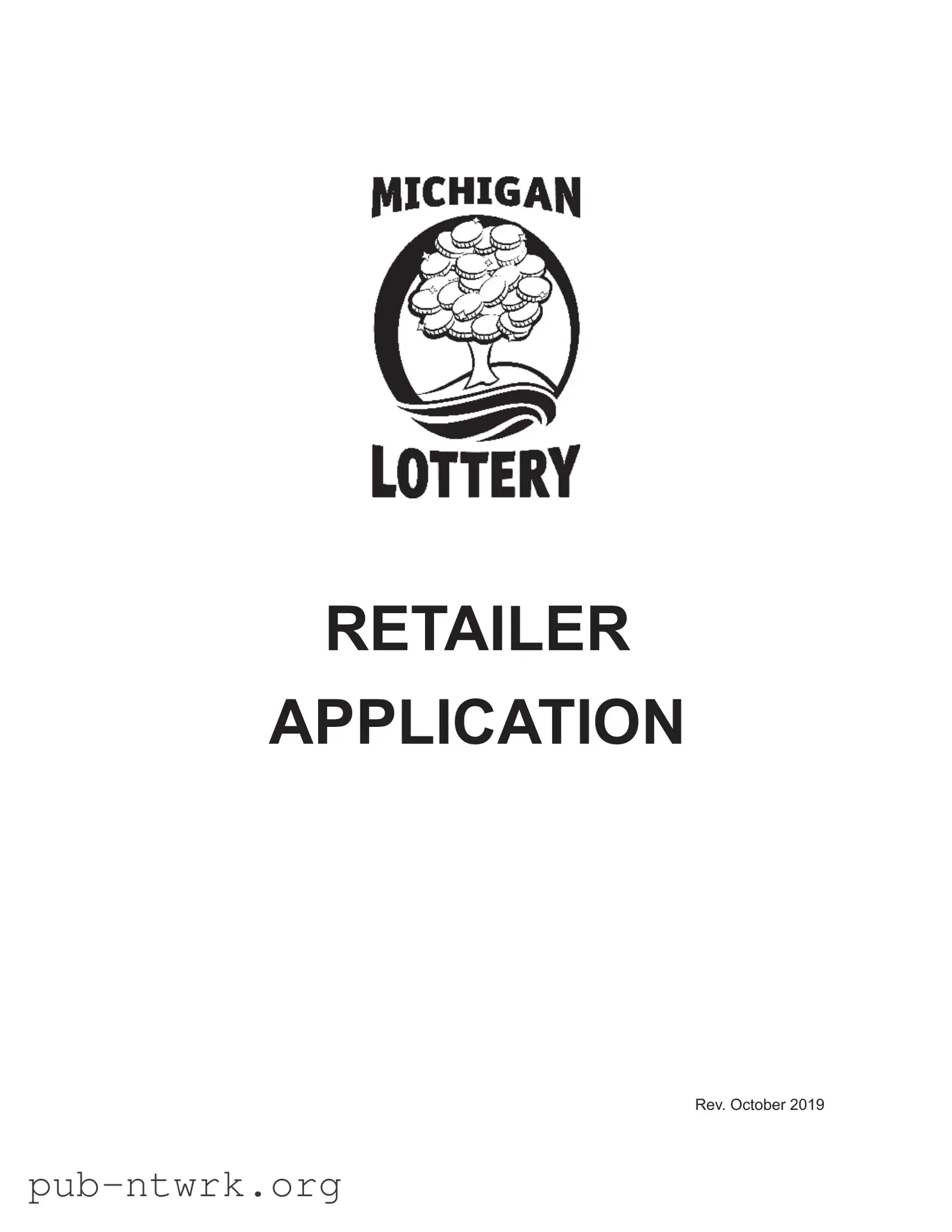 Blank Michigan Lottery PDF Form