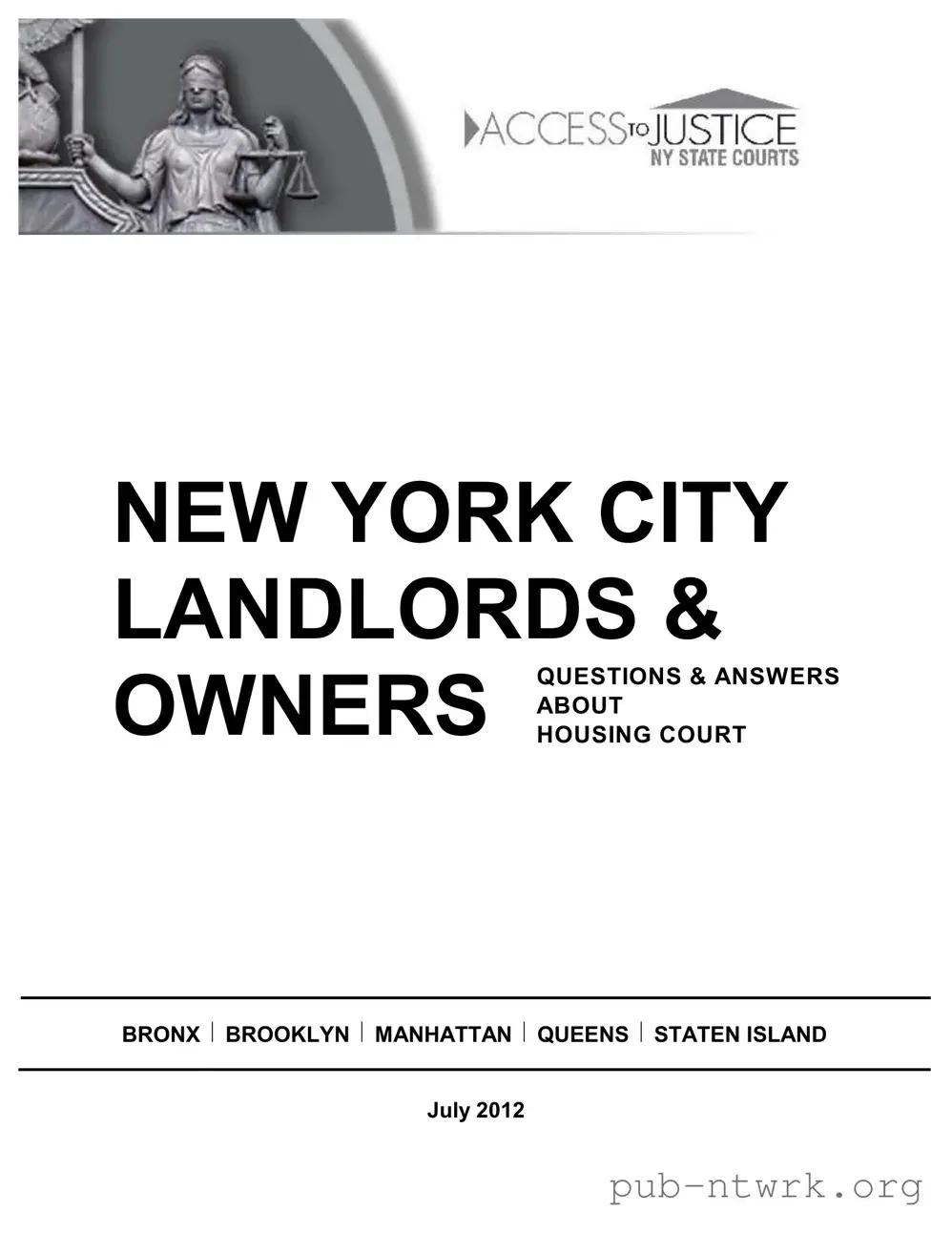 Blank New York Landlord PDF Form