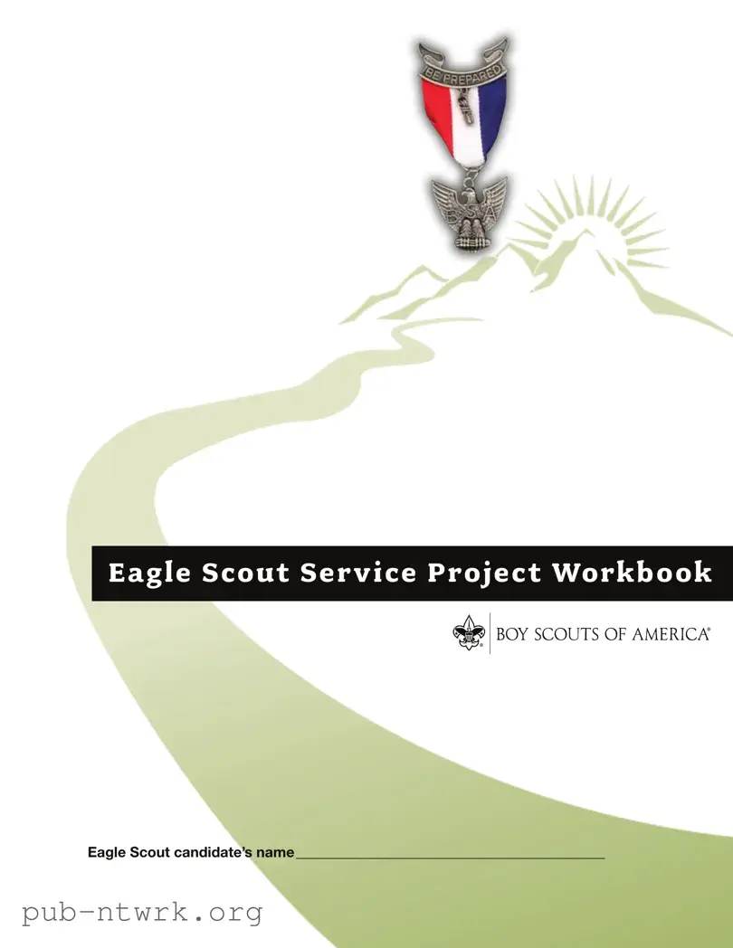 Blank Eagle Scout Project Workbook PDF Form