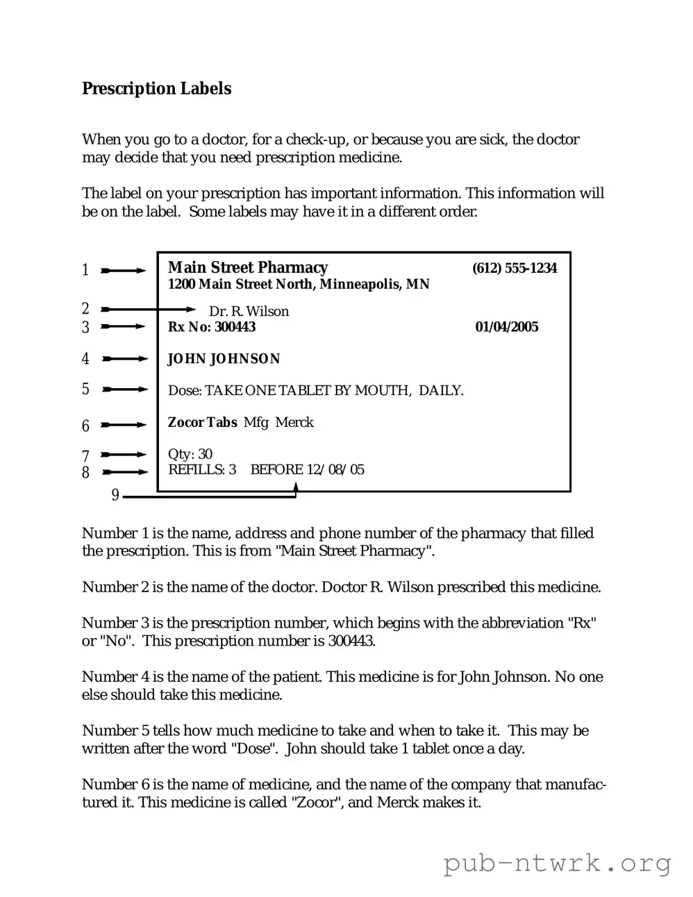 Blank Prescription Label PDF Form
