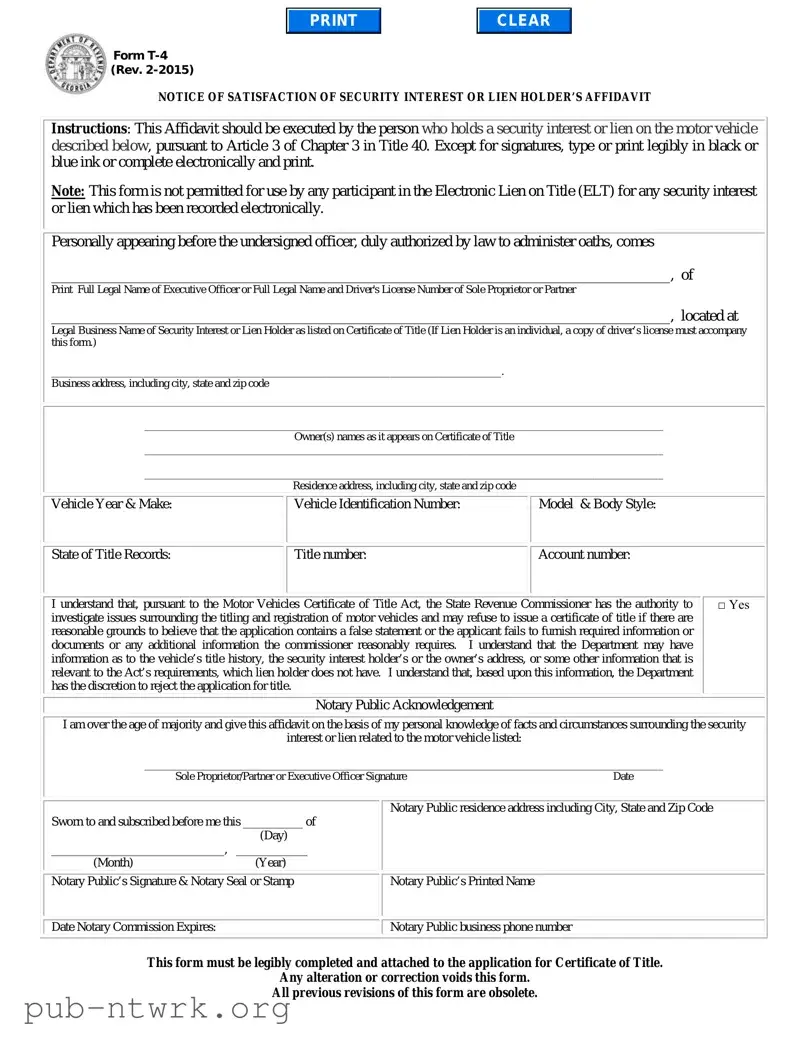 Blank Georgia T4 PDF Form