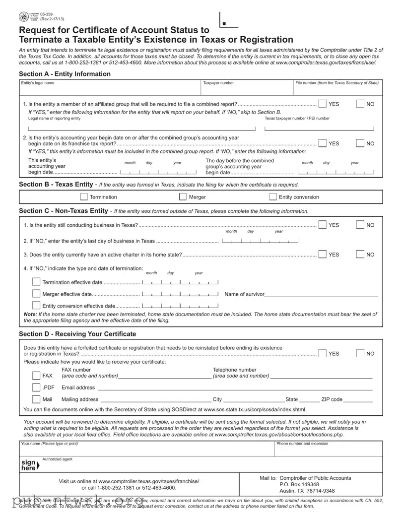 Blank 5 359 Texas PDF Form