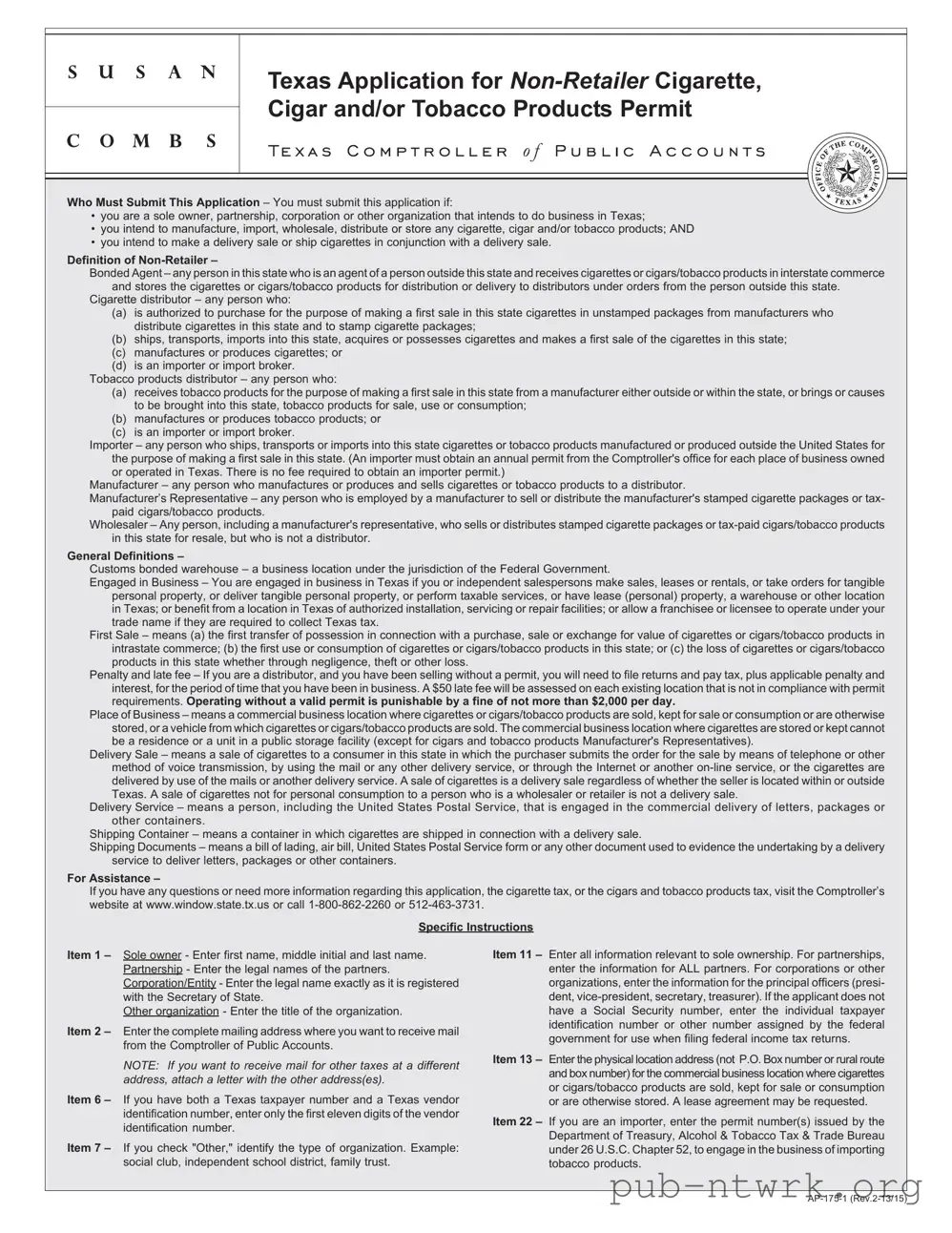 Blank Texas Ap 175 PDF Form